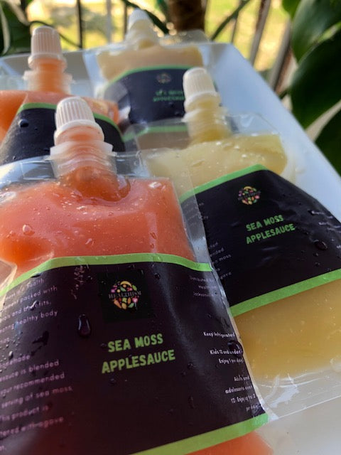 Sea moss applesauce pouch